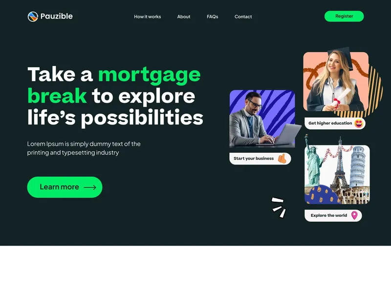 A home equity product page